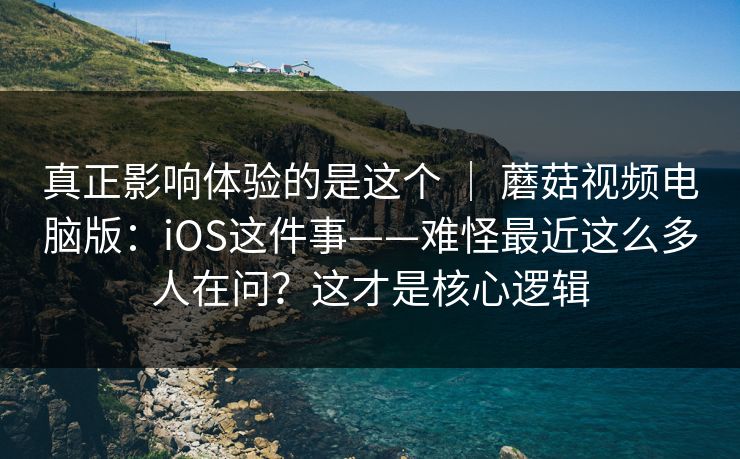 真正影响体验的是这个 ｜ 蘑菇视频电脑版：iOS这件事——难怪最近这么多人在问？这才是核心逻辑  第1张
