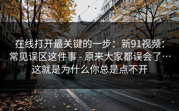 在线打开最关键的一步：新91视频：常见误区这件事 - 原来大家都误会了…这就是为什么你总是点不开